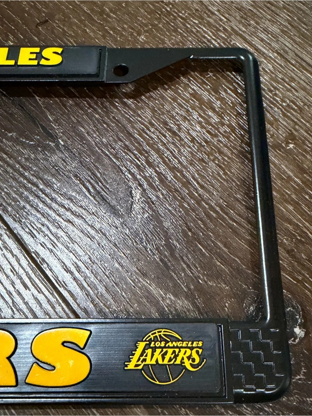 NWT Los Angeles Lakers Black & Yellow License Plate Frame - Official Team Design